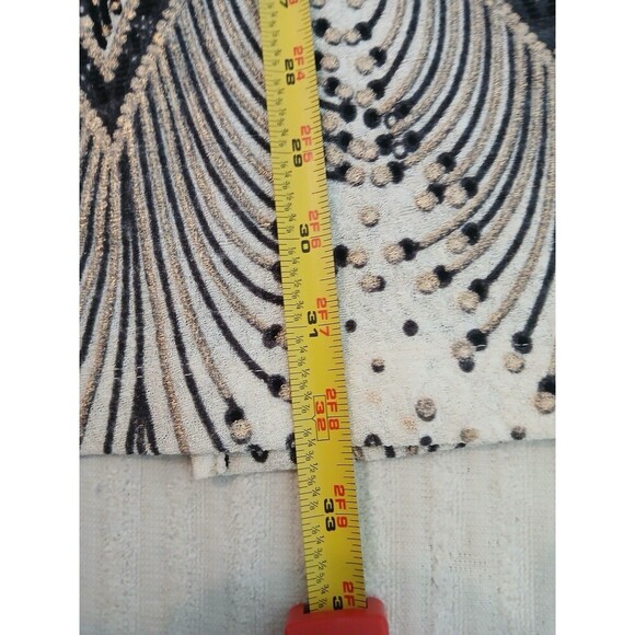 Chico’s Travelers Collection Foiled Peacock Jacket Cardigan Ivory Gray Size 3 XL - Picture 10 of 16